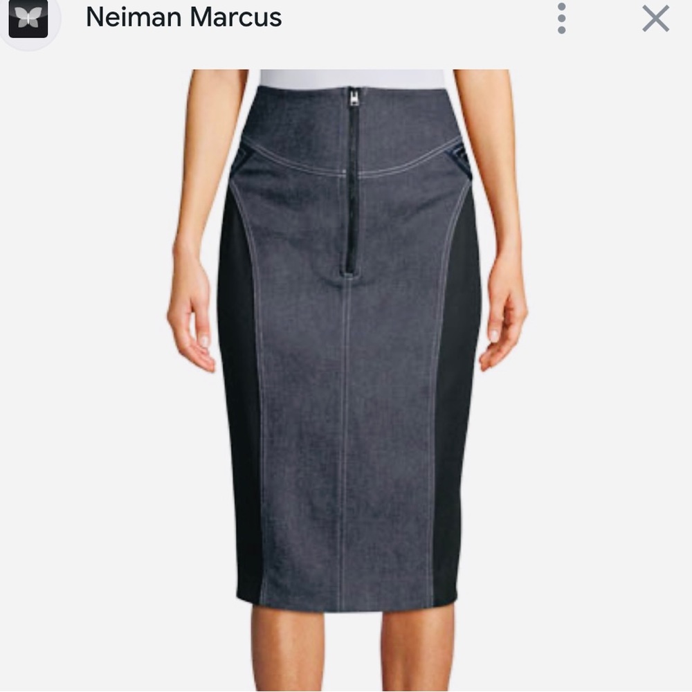 Diane von Fürstenberg, sexy denim pencil skirt with stretch-LIKE NEW! - Picture 8 of 15